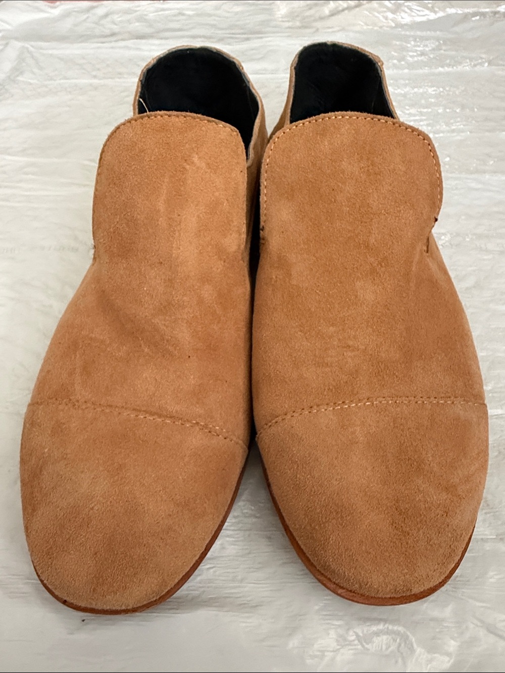 Jeffrey Campbell Women's Suede Slip-On Loafers in Camel/Tan